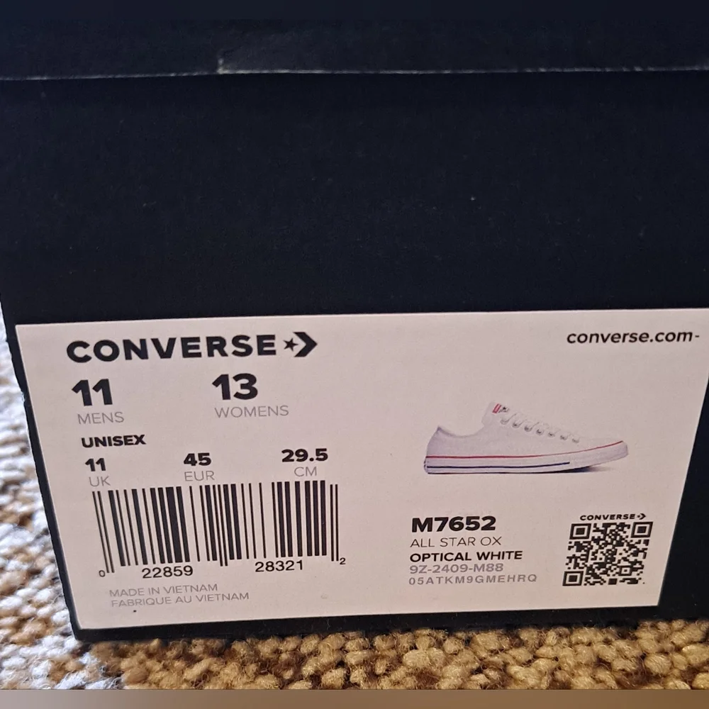 Converse All Star Optical White Low-Top Sneakers             Men 11 Women 13 - Picture 7 of 7